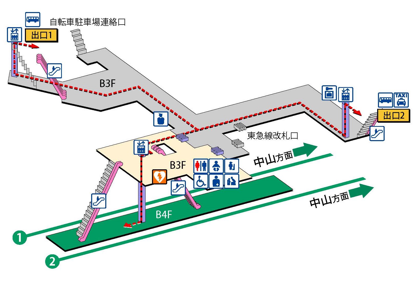 東急日吉駅構内図: 日吉東急アベニュー店 – BGFCID